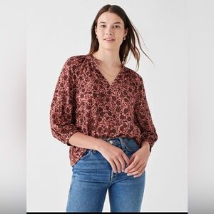 FAHERTY Portia  Top  Boxy Blouse Montserrat  Floral NWT‎ $138 XS